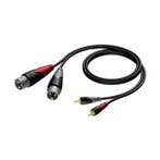 2 x XLR naar Tulp kabel | M  M | Procab | CLA701 | 3 meter, Audio, Tv en Foto, Audiokabels en Televisiekabels, Verzenden, Nieuw