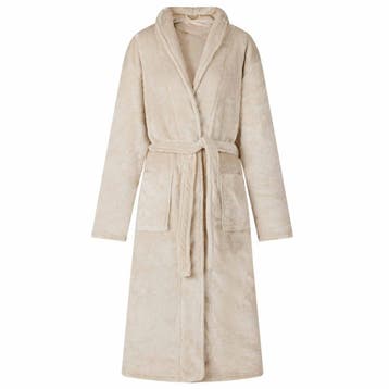 vidaXL Badjas zonder Kap Beige l Flanel, Kleding | Heren, Pyjama's, Verzenden, Nieuw