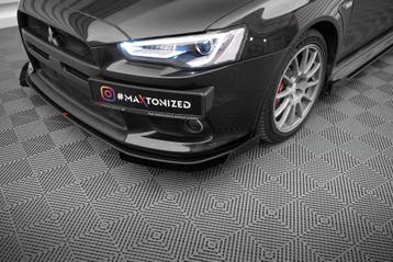 Maxton Street Pro Front Splitter met Flaps Mitsubishi Lancer, Verzenden