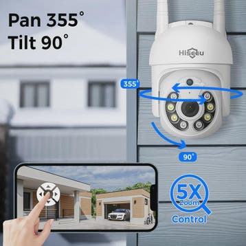 Hiseeu Draadloze Beveiligingscamera Kit met 10.1" Monitor -, Verzenden, Nieuw