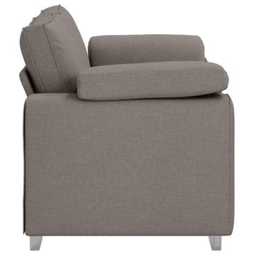 vidaXL Loveseat Taupe 160 cm Stof, Verzenden, Nieuw, Stof, 150 tot 200 cm