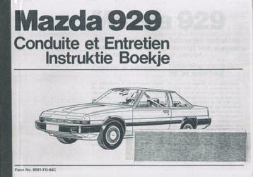 1984 Mazda 929 Instructieboekje Handboek Nederlands Frans, Verzenden