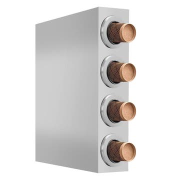 GGM Gastro | Vierdubbele bekerdispenser - RVS - Ø81-89mm |, Verzenden