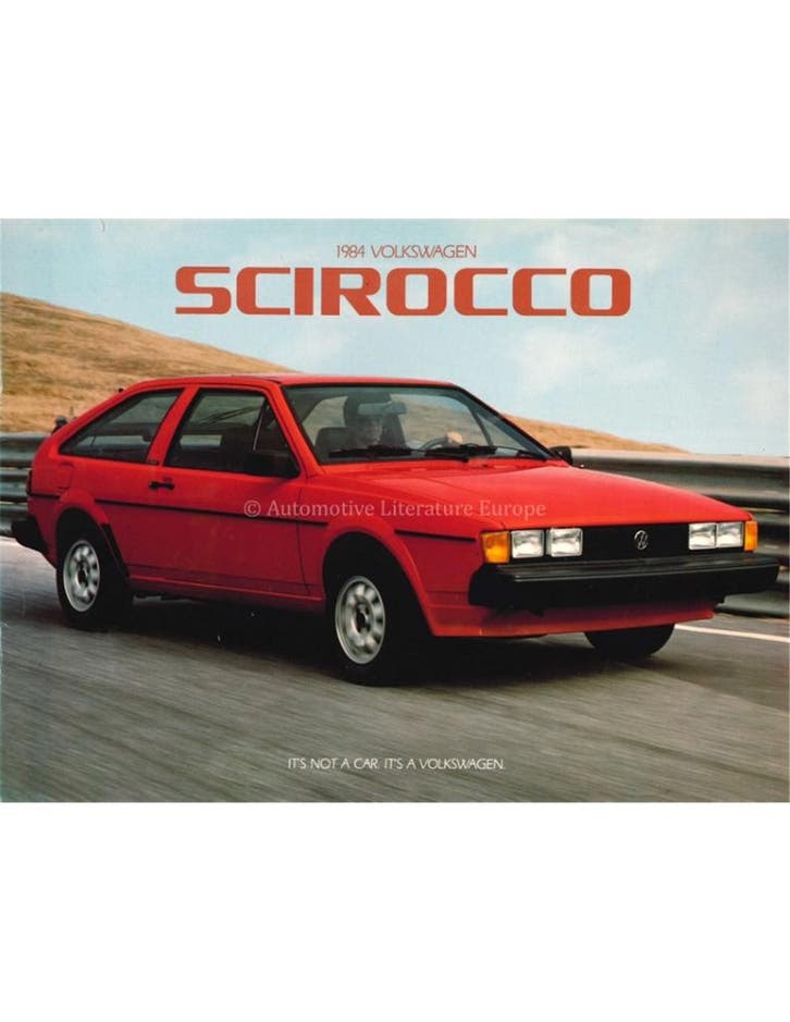 1984 VOLKSWAGEN SCIROCCO BROCHURE ENGELS, Boeken, Auto's | Folders en Tijdschriften, Volkswagen