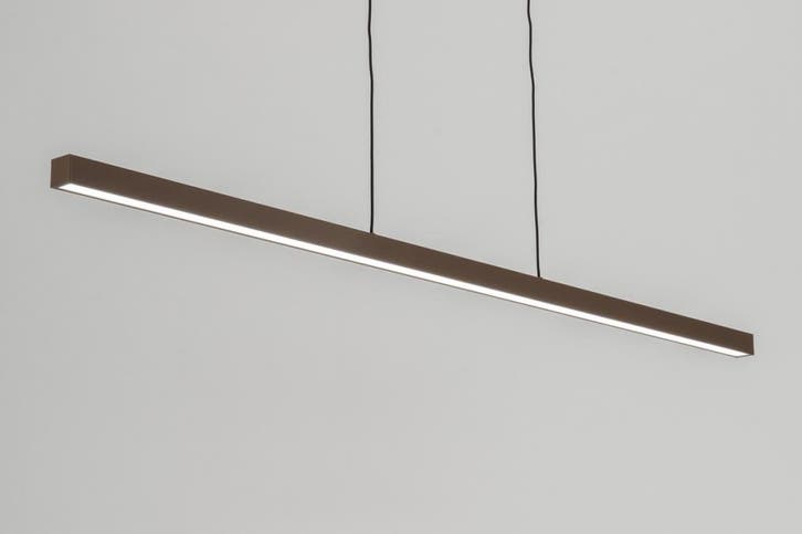 Rietveld Hanglampen - Bruin - Metaal, Huis en Inrichting, Lampen | Hanglampen, Verzenden