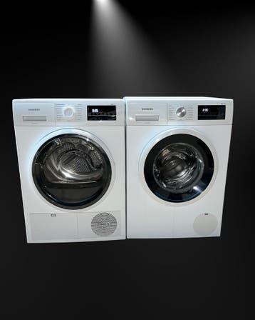 TOPSET! SIEMENS 8KG WASMACHINE SIEMENS 8KG WARMTEPOMPDROGER, Energieklasse A of zuiniger, 1200 tot 1600 toeren, Minder dan 85 cm