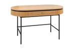 Bureau ATELIER 120 cm, natuurlijke eikenhoutlook met zwart, Huis en Inrichting, Bureaus, Ophalen of Verzenden, Nieuw
