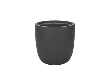Plantenbak Fiberclay 51x51x50 cm Antraciet, Tuin en Terras, Bloembakken en Plantenbakken, Verzenden, Nieuw, Rond