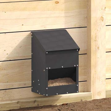 vidaXL Kip voerbak Zwart 21 x 16 x 33 cm 3 kg Koudgewalst, Verzenden, Nieuw