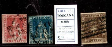 Italiaanse oude staten - Toscane 1851/1860 - Grootvorstendom, Gestempeld