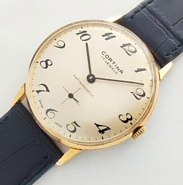 Cortina - Swiss - Mechanical - mens - gold plated - Dress, Nieuw