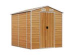 Veiling - VidaXL metalen tuinschuur houtlook 215x191x198cm, Tuin en Terras, Tuinhuizen, Nieuw