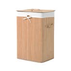 TRUUSK Opvouwbare Wasmand met Deksel - Canvas Tas - Bamboe F, Huis en Inrichting, Kasten | Ladekasten, Verzenden, Nieuw