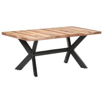 vidaXL Eettafel 180x90x75 cm massief hout met honingkleurige, Verzenden, Nieuw