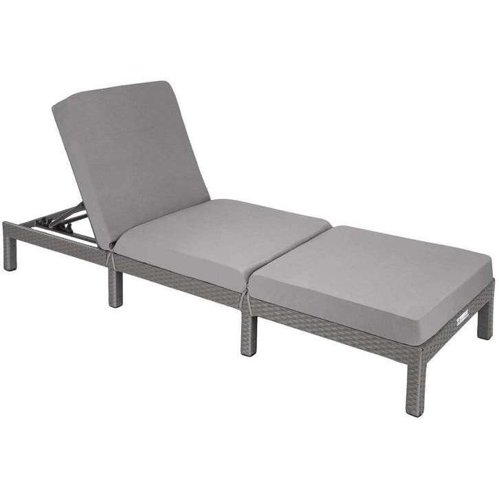 Wicker ligbed Sofia - grijs, Tuin en Terras, Tuinsets en Loungesets, Verzenden