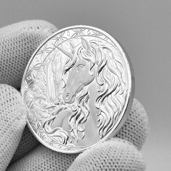 Fiji. 1 Dollar Fiji 2025 – Unicorn – 1 oz Silver coin – Ag, Postzegels en Munten, Munten | Europa | Niet-Euromunten