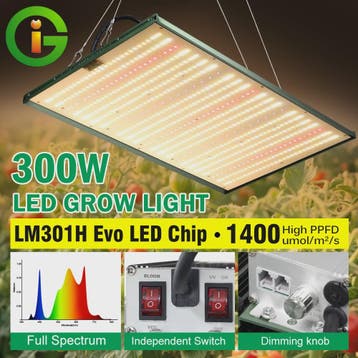 300W Full Spectrum LED Groeilamp met UV/Rood Licht - Dimbare, Verzenden, Nieuw