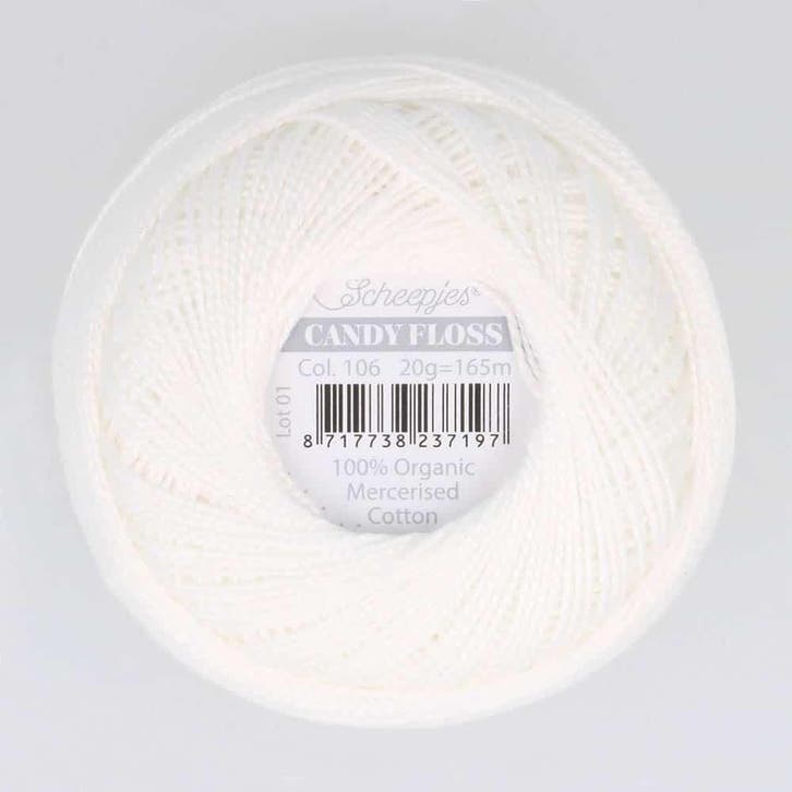 Scheepjes Candy Floss - 106 Snow White, Hobby en Vrije tijd, Breien en Haken, Nieuw, Verzenden
