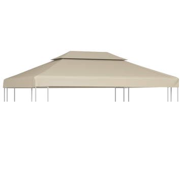 vidaXL Vervangend tentdoek prieel 310 g/m² 3x4 m beige, Verzenden, Nieuw