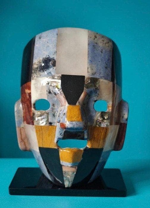 Figuur - Decoratief masker geïnspireerd op precolumbiaanse, Antiek en Kunst, Kunst | Designobjecten
