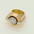 Ring - 18 karaat Roségoud, Witgoud Diamant (Natuurlijk), Nieuw