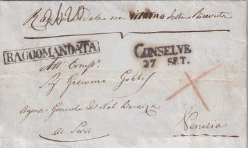Italiaanse oude staten - Lombardije Venetië - Aangetekende, Postzegels en Munten, Gestempeld