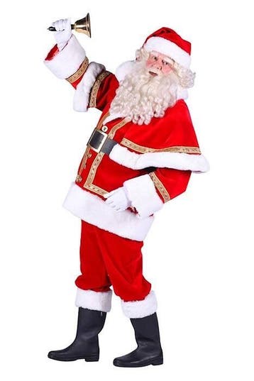 Kerstman kostuum Polyester deluxe met cape — L, Ophalen of Verzenden, Nieuw