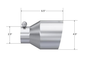 MBRP Universal Stainless Steel Tip 2.5in ID / 4.5in OD Out /, Auto-onderdelen, Ophalen of Verzenden, Nieuw