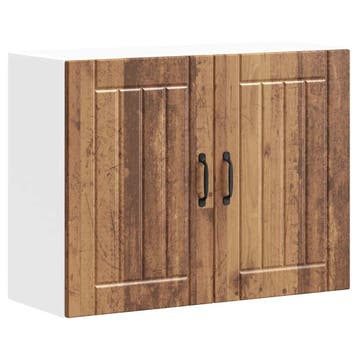 vidaXL Keukenbovenkast Lucca bewerkt hout oud houtkleurig, Verzenden, Nieuw, Bruin