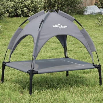 vidaXL Hondenmand met luifel oxford stof en staal, Dieren en Toebehoren, Verzenden, Nieuw