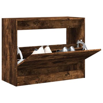 vidaXL Schoenenkast 80x34x63 cm bewerkt hout gerookt, Verzenden, Nieuw