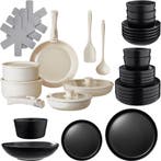 Keukenstartersset voor 6 personen met servies, pannen en mee, Nieuw