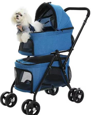 Honden- en Katten Buggy – Opvouwbare 4-Wiel Kinderwagen met, Verzenden, Nieuw