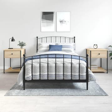 vidaXL Nachtkastjes 2 st 44x45x58 cm sonoma eikenkleurig, Verzenden, Nieuw, 55 tot 70 cm, 45 tot 65 cm