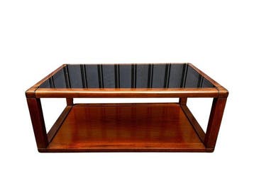 Salontafel - Hout, Glas - salontafel, Antiek en Kunst