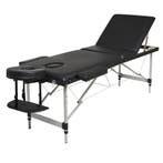 Massagebank Aluminium Zwart 185x70cm | Laatste Stuks!, Ontspanningsmassage