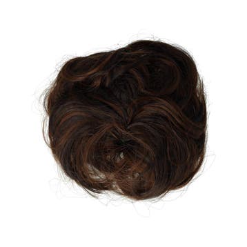 Haarelastiek Scrunchie – Imitatiehaar – Bruin Donkerbruin, Nieuw
