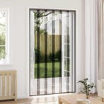vidaXL Insect deurenscherm met gaaskleed Zwart polyester, Verzenden, Nieuw, Zwart