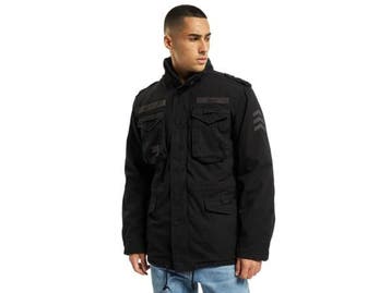 Veiling -  Brandit M65 katoenen overgangsjas met capuchon Zw, Nieuw