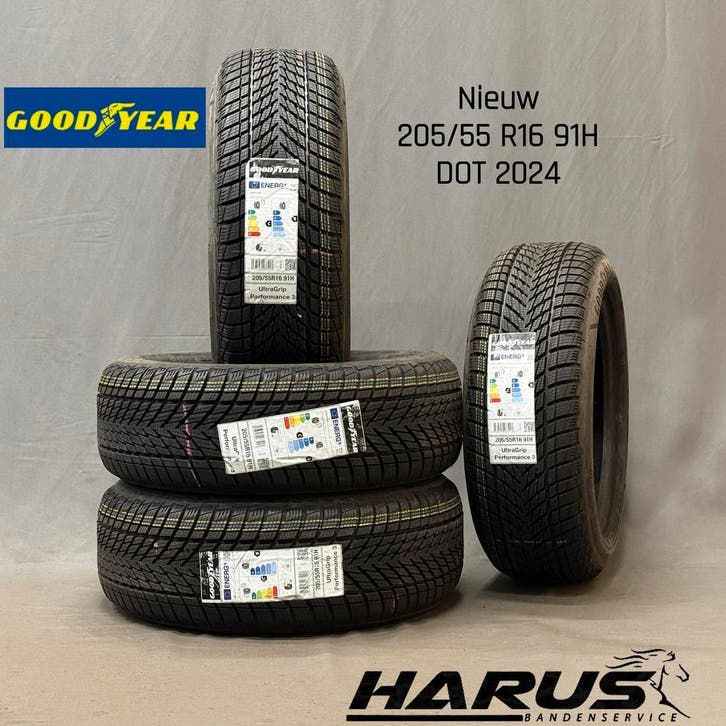 205/55/16 91H Goodyear winterbanden nieuw 4X GRATIS MONTAGE, Auto-onderdelen, Banden en Velgen, 16 inch, Erkend duurzaam, Winterbanden