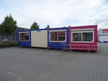 Kantoorunits met sanitair – ca. 6 x 12 meter (gebruikt)