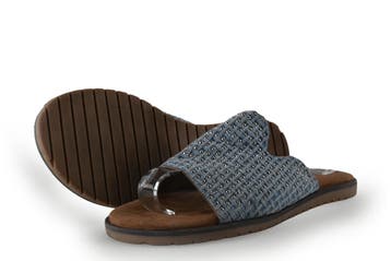 Lazamani Slippers in maat 37 Blauw, Slippers, Lazamani, Zo goed als nieuw, Verzenden