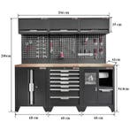 Gereedschapskasten set wandlengte 204 cm. tweedeurs kast,, Ophalen of Verzenden, Nieuw