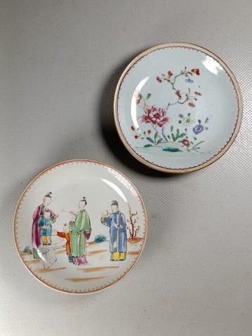 Bord (2) - Deux coupelles / sous-tasses - Porselein, Antiek en Kunst