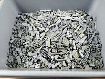 Lego - geen serie - 01. Partij van 1000 lichtgrijze, Nieuw