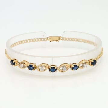 Armband - 14 karaat Geel goud Diamant (Natuurlijk), Sieraden, Tassen en Uiterlijk, Nieuw