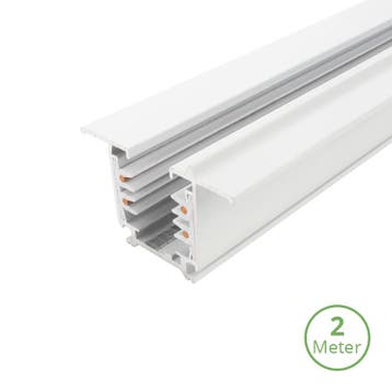 3 Fase Rail | Inbouw | 200cm | Wit, Ophalen of Verzenden, Nieuw