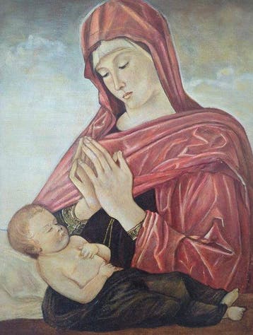 Europese school (XX) - Vierge a lenfant Jésus endormi