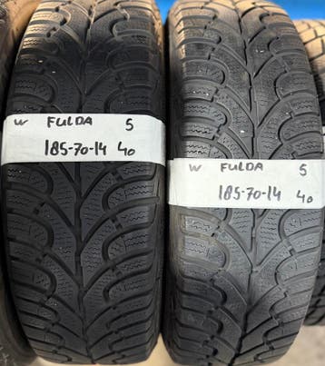 2x 185-70-14 Fulda Winter 2x 5mm €40 Per Band 185 70 14, Ophalen, 14 inch, Gebruikt, Band(en)