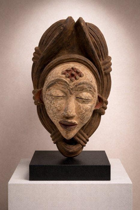 Masker Punu Mukudji - masker punu - Punu - Gabon (Zonder, Antiek en Kunst, Kunst | Niet-Westerse kunst